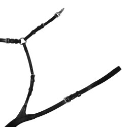 Anatomischer Hunting-Brustgurt Supreme mit abnehmbarer Martingale Schwarz