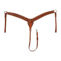 Western-Brustblatt McBryan mit Basket-Tooling Haselnuss Braun