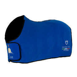 Equestro x FISE Fleece-Decke mit Frontverschluss Blau aus Savoyen