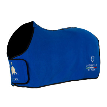 Equestro x FISE Fleece-Decke mit Frontverschluss Blau aus Savoyen