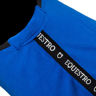 Equestro x FISE Fleece-Decke mit Frontverschluss Blau aus Savoyen