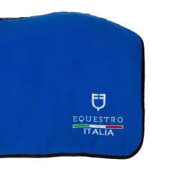 Equestro x FISE Fleece-Decke mit Frontverschluss Blau aus Savoyen