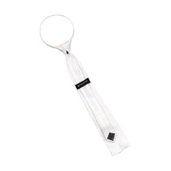 Equestro-Turnierkrawatte aus quadratischem Waffelpikee Weiß Weiß