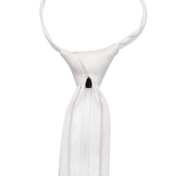 Equestro-Turnierkrawatte aus quadratischem Waffelpikee Weiß Weiß