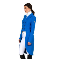 Damen-Wettbewerbsfrack Equestro x FISE Blau aus Savoyen