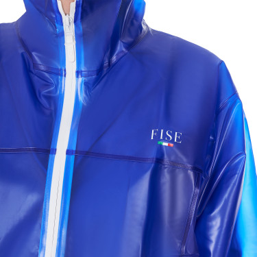 Unisex-Regenjacke Equestro x FISE Blau aus Savoyen