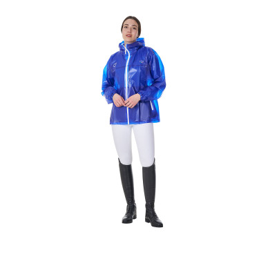 Unisex-Regenjacke Equestro x FISE Blau aus Savoyen