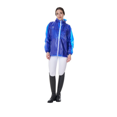 Unisex-Regenjacke Equestro x FISE Blau aus Savoyen