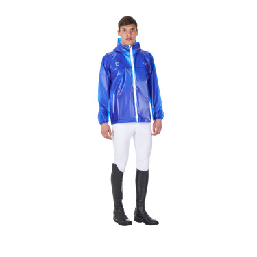 Unisex-Regenjacke Equestro x FISE Blau aus Savoyen