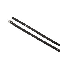 Equestro-Spornriemen aus Leder mit elastischem Einsatz Schwarz