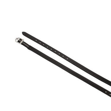 Equestro-Spornriemen aus Leder mit elastischem Einsatz Schwarz