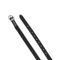 Equestro-Spornriemen aus Leder mit elastischem Einsatz Schwarz