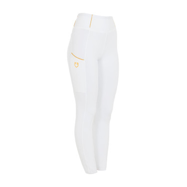 Damen-Leggings Equestro, leicht, Slim-Fit Schnitt Weiß Wei&amp;szlig;