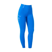 Damen-Leggings Equestro x FISE Full-Grip, Slim-Schnitt Blau aus Savoyen