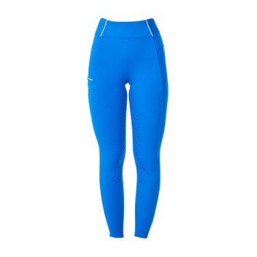 Damen-Leggings Equestro x FISE Full-Grip, Slim-Schnitt Blau aus Savoyen