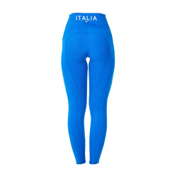 Damen-Leggings Equestro x FISE Full-Grip, Slim-Schnitt Blau aus Savoyen