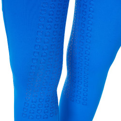 Damen-Leggings Equestro x FISE Full-Grip, Slim-Schnitt Blau aus Savoyen