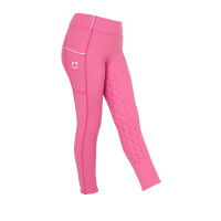 Mädchen-Leggings Equestro mit Fleece-Futter Rosa Schloss