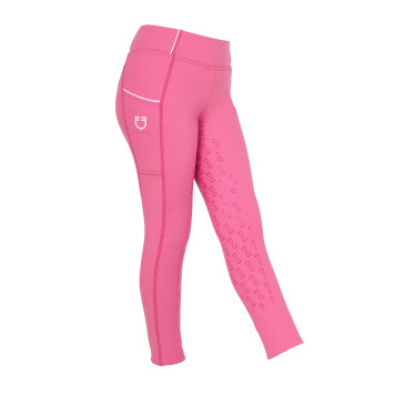 Mädchen-Leggings Equestro mit Fleece-Futter Rosa Schloss