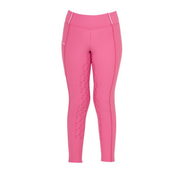 Mädchen-Leggings Equestro mit Fleece-Futter Rosa Schloss