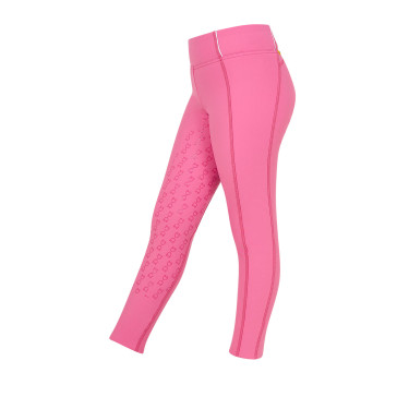 Mädchen-Leggings Equestro mit Fleece-Futter Rosa Schloss