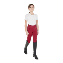 Mädchen-Leggings Equestro mit Fleece-Futter Roller Beige