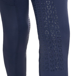 Mädchen-Leggings Equestro x FISE Full-Grip Slim Fit Marineblazer Marineblau