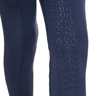 Mädchen-Leggings Equestro x FISE Full-Grip Slim Fit Marineblazer Marineblau