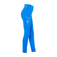Mädchen-Leggings Equestro x FISE Full-Grip Slim Fit Blau aus Savoyen