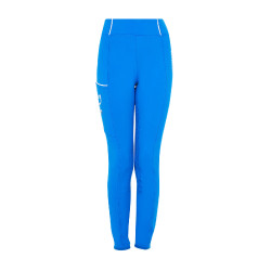 Mädchen-Leggings Equestro x FISE Full-Grip Slim Fit Blau aus Savoyen