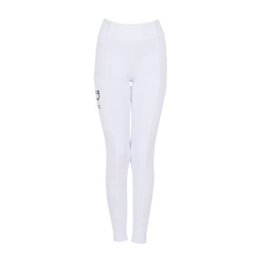 Mädchen-Leggings Equestro x FISE Full-Grip Slim Fit Weiß Weiß Mädchen-Leggings Equestro x FISE Full-Grip Slim Fit Weiß Weiß