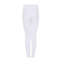 Mädchen-Leggings Equestro x FISE Full-Grip Slim Fit Weiß Wei&amp;szlig;