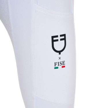 Mädchen-Leggings Equestro x FISE Full-Grip Slim Fit Weiß Weiß Mädchen-Leggings Equestro x FISE Full-Grip Slim Fit Weiß Weiß