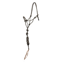 Pool’s Knotenhalfter aus Seil mit Führstrick Beige / Schwarz