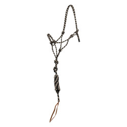 Pool’s Knotenhalfter aus Seil mit Führstrick Beige / Schwarz