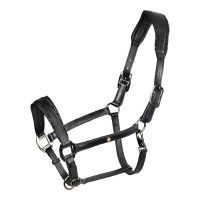 Anatomisches Equestro-Lederhalfter Diamond Schwarz