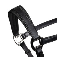Anatomisches Equestro-Lederhalfter Diamond Schwarz