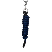 Ergonomisches Equestro-Halfter mit Ledereinsätzen Schwarz / Marineblau