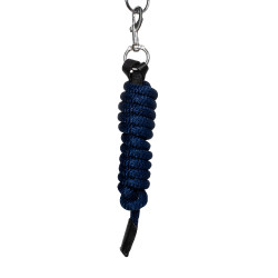 Ergonomisches Equestro-Halfter mit Ledereinsätzen Schwarz / Marineblau