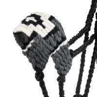 Mohair-Halfter Pool’s Motiv Diamond Schwarz / Grau