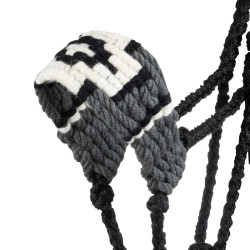 Mohair-Halfter Pool’s Motiv Diamond Schwarz / Grau