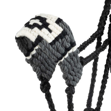 Mohair-Halfter Pool’s Motiv Diamond Schwarz / Grau