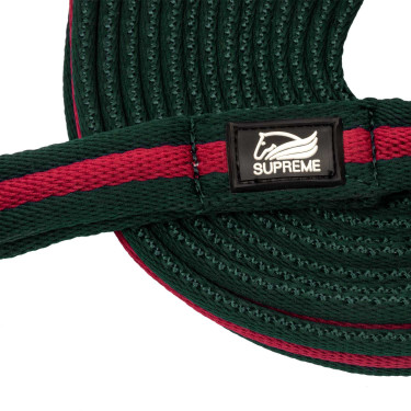 Gepolsterte Arbeitslonge aus Nylon, am Halfter befestigbar Umbria Equitazione Jägergrün / Bordeaux