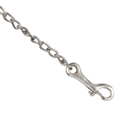 Lederlonge Pool’s mit Kette Dunkles Öl Braun