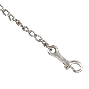 Lederlonge Pool’s mit Kette Dunkles Öl Braun