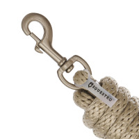 Führstrick Equestro mit robustem satiniertem Karabiner Beige Führstrick Equestro mit robustem satiniertem Karabiner Beige