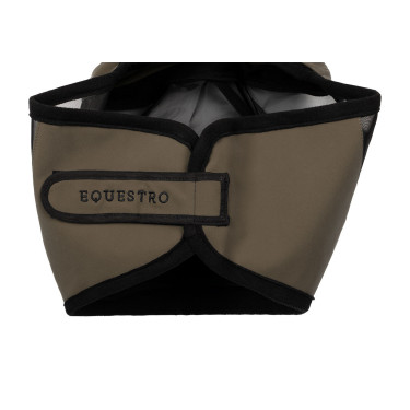 Equestro Fliegenmaske mit Logo auf der Stirn Walnuss Braun Equestro Fliegenmaske mit Logo auf der Stirn Walnuss Braun