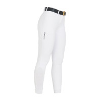 Damen-Reithose Equestro Full Grip, hohe Taille, mit Fleece gefüttert Weiß Wei&amp;szlig;