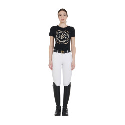Damen-Reithose Equestro Full Grip, hohe Taille, mit Fleece gefüttert Weiß Weiß Damen-Reithose Equestro Full Grip, hohe Taille, mit Fleece gefüttert Weiß Weiß