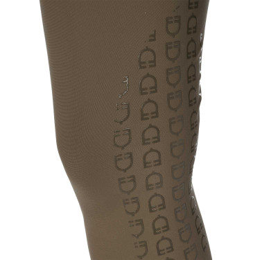 Damen-Reithose Equestro, Knie-Grip, High Waist Walnuss Braun